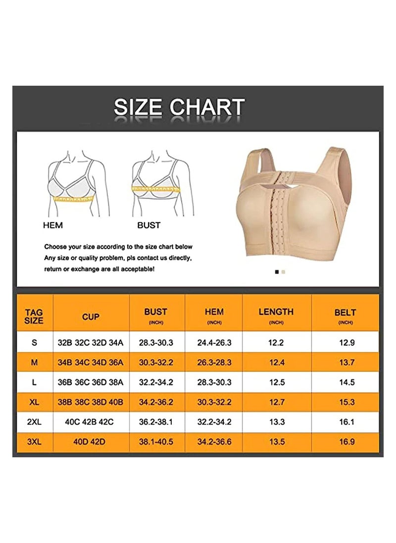 Generic - Women Post Surgery Bra, Front Closure Compression Tank Top, Posture Corrector, Shapewear With Breast Support Band - Image 1
