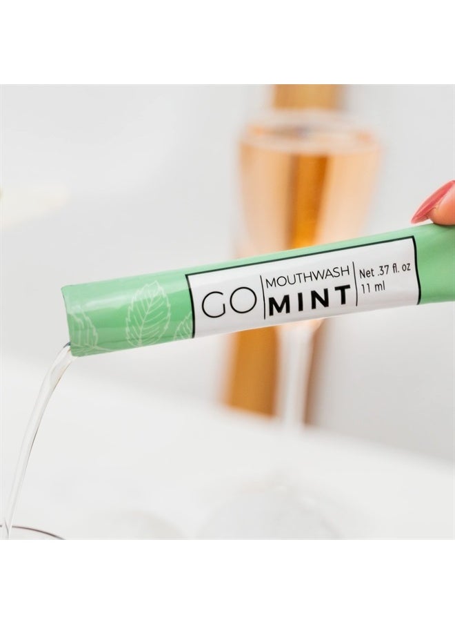 Exershield - GO Travel Size Mouthwash Packets – Individual Mini Mouthwash for Fresh Breath - TSA Compliant - Smart Packet Design to reduce travel bottle waste - Liquid Mint Flavored Portable Travel Mouthwash Bulk - Image 1