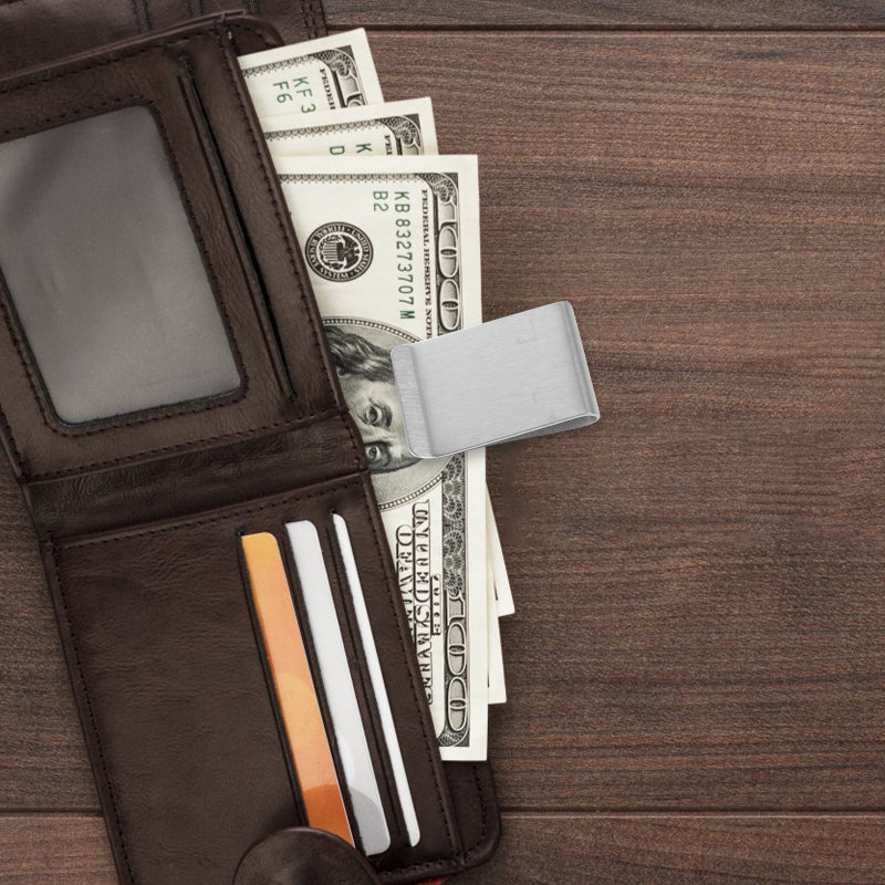 Stainless Steel Money Wallet Clips Money Folder Wallet Credit Holder - Image 5