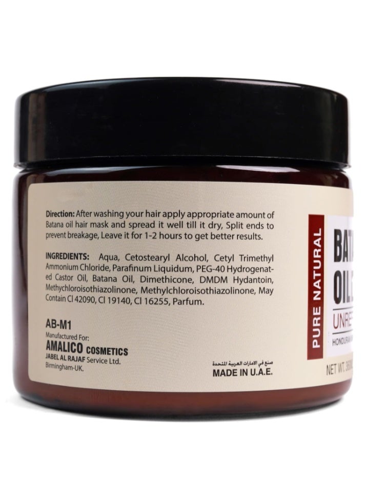 Amalico Batana Oil 100% Unrefined Hair Cream 360ml – For Thicker, Fuller & Healthier-Looking Hair - Image 2