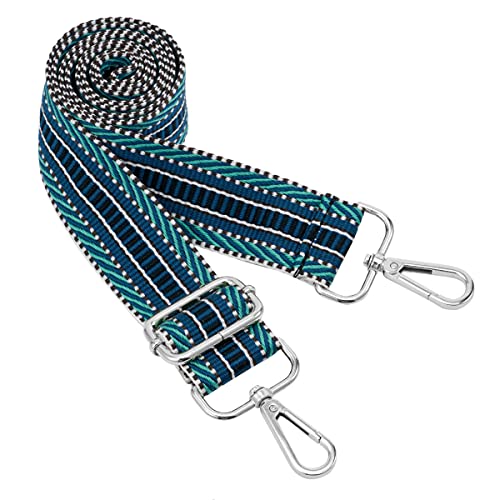 ZOOEASS Silvery Buckles Wide Shoulder Strap Adjustable Replacement Belt Guitar Style Crossbody Bag Handbag Strap Multicolor Canvas Straps(Wide:1.4in,Long:49.2in) (Color4) - Image 5