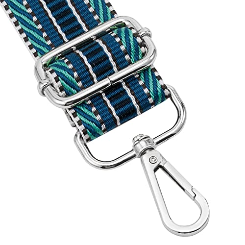 ZOOEASS Silvery Buckles Wide Shoulder Strap Adjustable Replacement Belt Guitar Style Crossbody Bag Handbag Strap Multicolor Canvas Straps(Wide:1.4in,Long:49.2in) (Color4) - Image 3