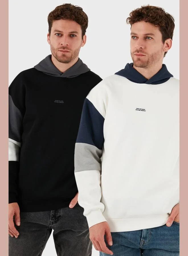 Buratti Cotton Relaxed Fit Hooded Furry Inside Soft Raised 2-Pack Sweat Men's SWEAT 5905299S2