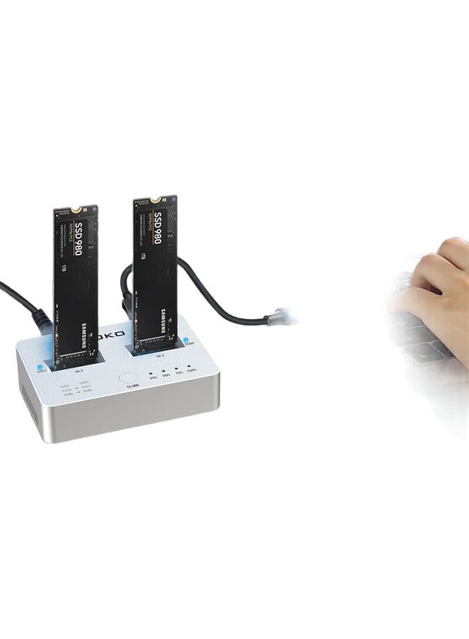 Aoko M.2 Ssd Cloner, Nvme/Sata Dual-Protocol Cloning, M2 System Hard Drive Cloner, Pcie Offline Cloning Ssd Copier, Burner, Dm28Sw - Image 2