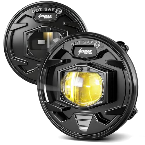 Riasdy Upgraded 2PCS Yellow LED Fog Lights for 2007-2013 Chevy Avalanche/Suburban/GMC Acadia/Ford Escape/ 07-14 GMC Yukon/Tahoe/Mustang/ 08-10 Pontiac/Explorer/ 10-13 Camaro/ 15-19 Colorado/Silverado - Image 1