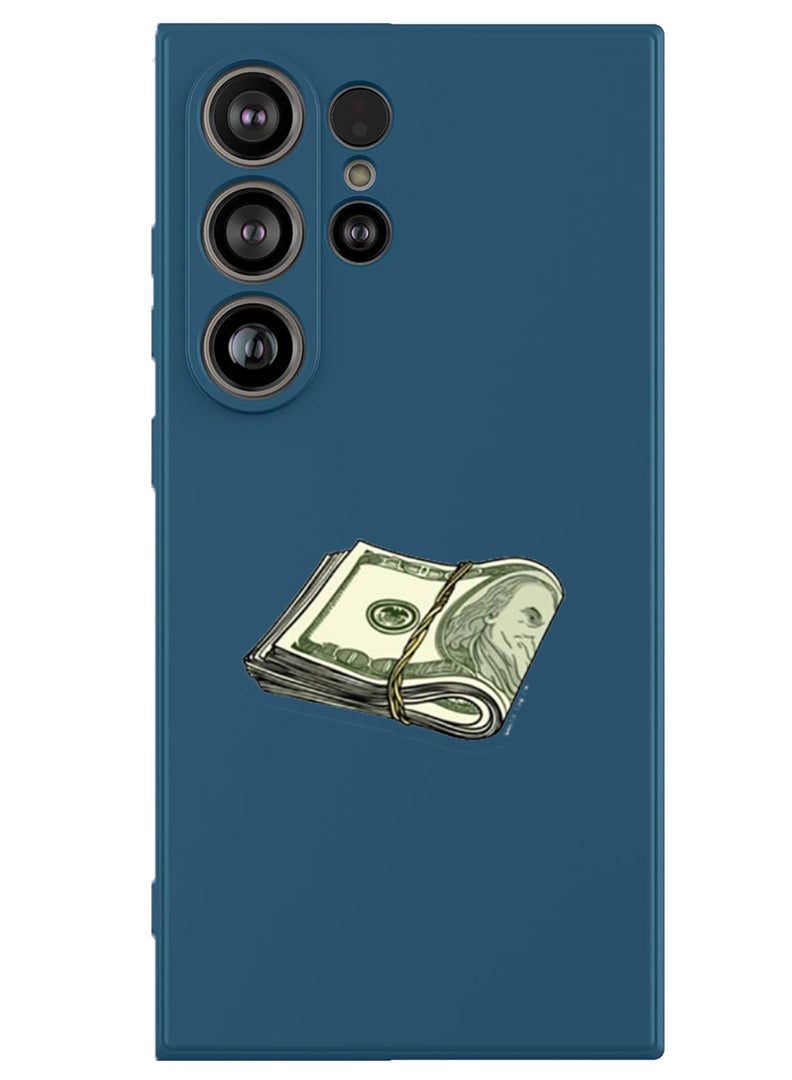 Theodor Protective Slim Fit Case Liquid Silicone Cover with Full Body Protection Anti-Scratch Shockproof Case For Samsung Galaxy S25 Ultra (Blue) - Cash Sticker - Image 1