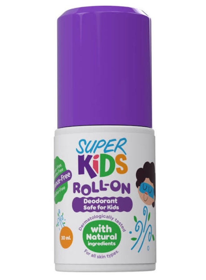 Super Kids Roll On Deodorant Safe For Kids Fragrance Free - 30ml