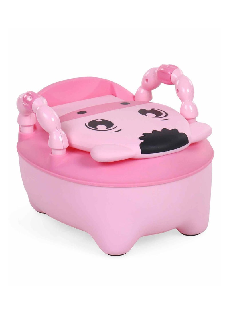 babyhug Babyhug Cow Potty Chair for Kids, Safe and Comfortable with High Backrest, Easy Clean, 9 to 18 Months, 28 x 23 cm - Pink 
