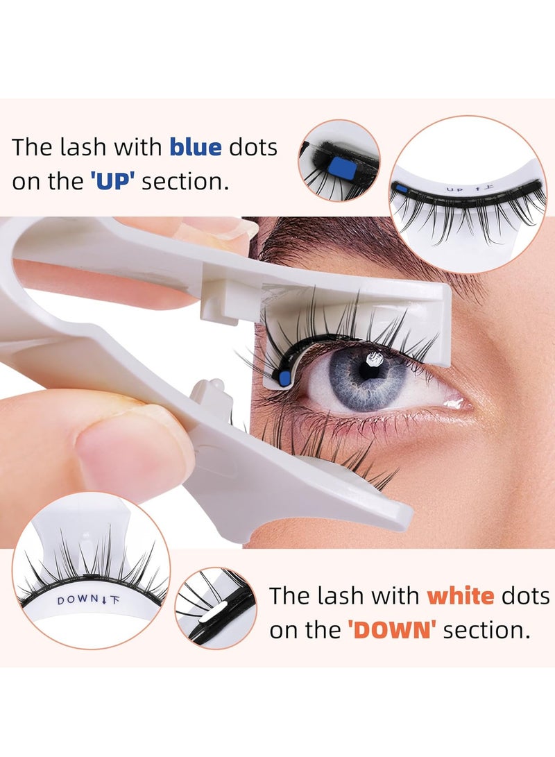 جوسكوين مجموعة رموش مغناطيسية بمظهر طبيعي بشريط شفاف، مجموعة رموش مغناطيسية بأسلوب المانجا مع أداة تطبيق، مجموعة رموش مغناطيسية قابلة لإعادة الاستخدام بدون الحاجة إلى غراء، مجموعة رموش مغناطيسية منتفخة 4 أزواج، عبوتين - Image 5