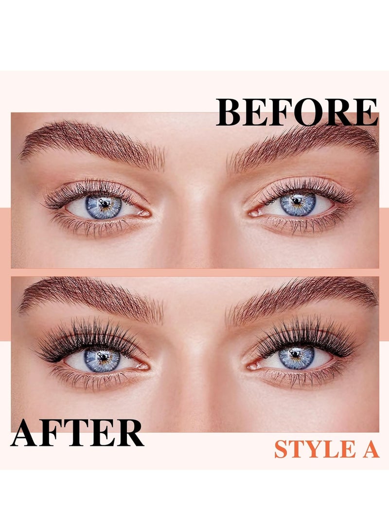 جوسكوين مجموعة رموش مغناطيسية بمظهر طبيعي بشريط شفاف، مجموعة رموش مغناطيسية بأسلوب المانجا مع أداة تطبيق، مجموعة رموش مغناطيسية قابلة لإعادة الاستخدام بدون الحاجة إلى غراء، مجموعة رموش مغناطيسية منتفخة 4 أزواج، عبوتين - Image 3