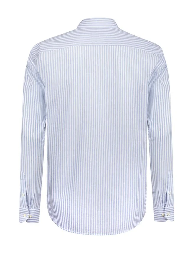 Felix Hardy Blue Striped Long Sleeve Shirt for Men | Best Price UAE