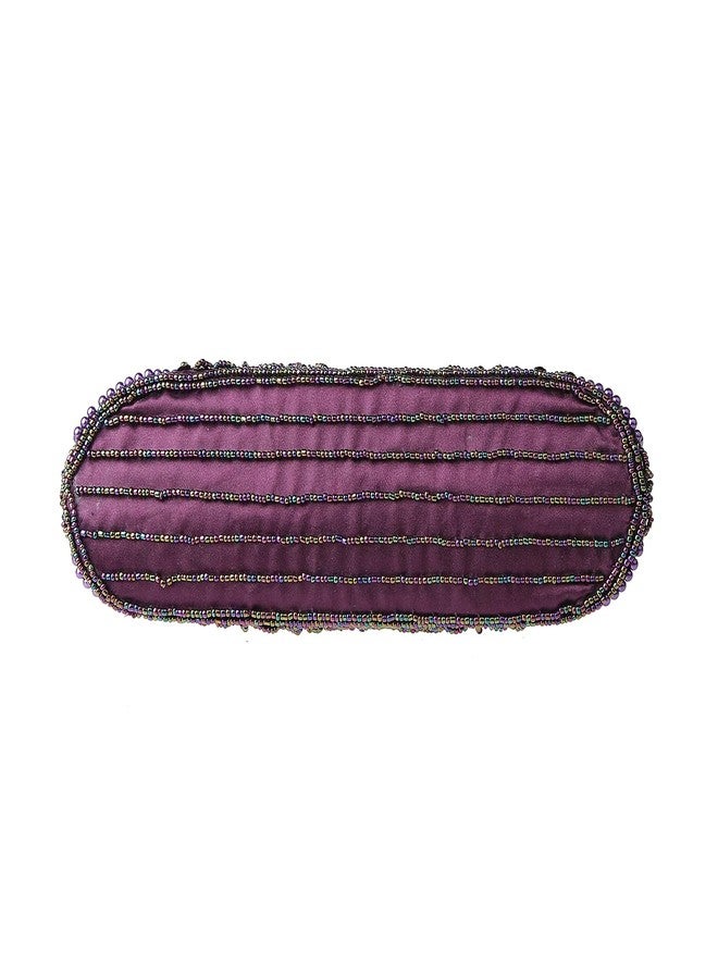 DA BODAN Womens Evening Bag Vintage Beaded Sequin Pearl Clutch Handbag Shoulder Bag Purses for Wedding Bridal Prom Party, Purple - Image 5