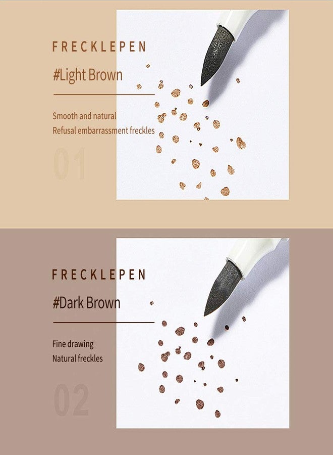 LOKFAR 2 Pcs Freckle Pen Set, Natural Lifelike Fake Freckles Makeup Pen Magic Brown Color Freckles Makeup Tool Long-Lasting Waterproof Dot Spot Pen for Effortless Sunkissed Makeup (Light Brown) - Image 5