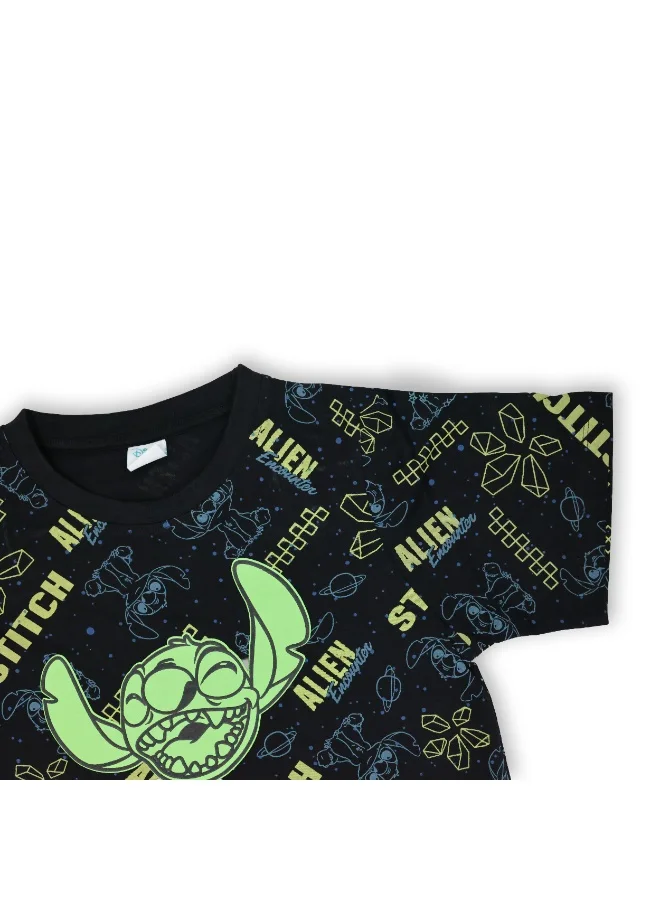 Disney  Teen Boys Disney Stitch Printed T-Shirt & Pyjama Set for Kids | Best Price UAE