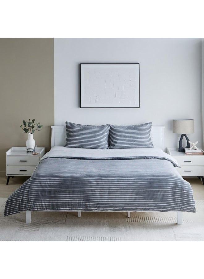 Home Box Madison Lunaire 3-Piece Printed Cotton King Duvet Quilt Cover Set 220 x 220 cm  - Image 3