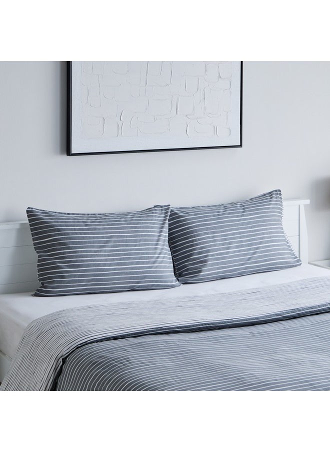 Home Box Madison Lunaire 3-Piece Printed Cotton King Duvet Quilt Cover Set 220 x 220 cm  - Image 2