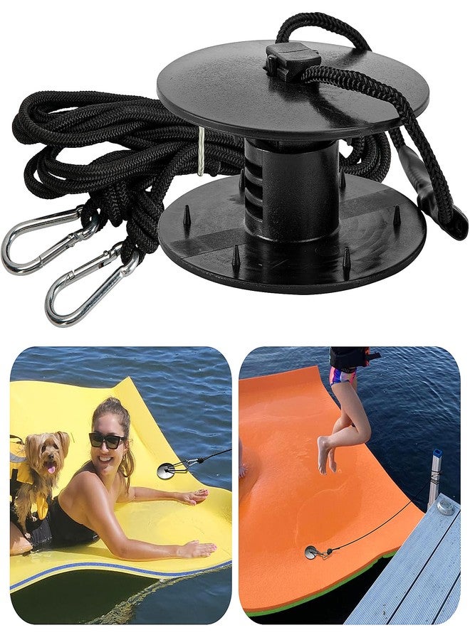 Shupakul 2 Pcs Floating Mat Tether Kit,Floating Water Mat Tether Kit Includes Grommet and 11.8Ft Cord,Floating Mat Lilly Pad Accessories for All Foam Water Pads - Image 1