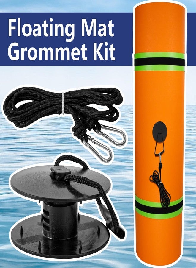 Shupakul 2 Pcs Floating Mat Tether Kit,Floating Water Mat Tether Kit Includes Grommet and 11.8Ft Cord,Floating Mat Lilly Pad Accessories for All Foam Water Pads - Image 5