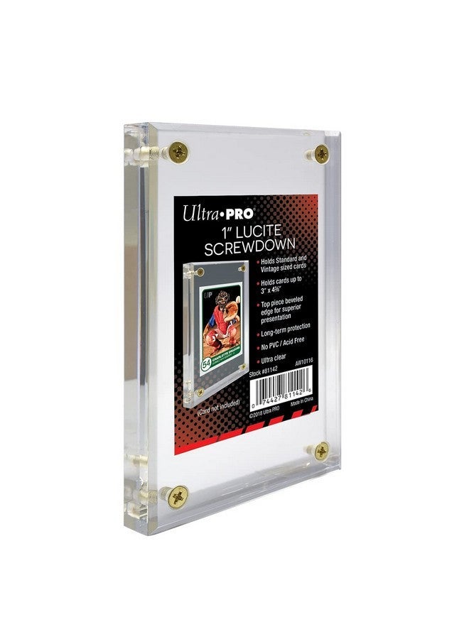 Ultra Pro 1 â € شاشة عرض بطاقة تداول Lucite Screwdown سميكة
