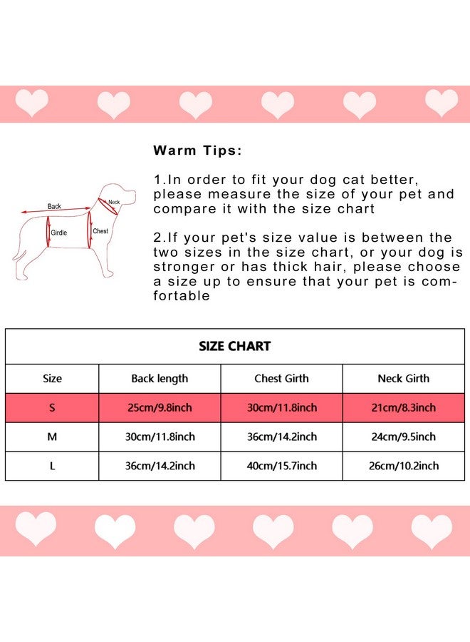 Dxhycc Dog Knitted Sweater Heart Puppy Sweater Warm Soft Pet Holiday Clothes for Small Cats and Dogs (Pink, S) - Image 3