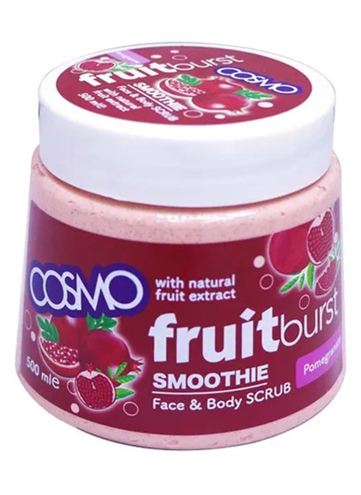 COSMO Fruit Burst Face and Body Pomegranate Scrub 500 ml  - Image 1