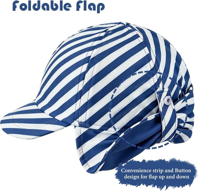 Gifts Treat Kids Legionnaires Hat, UPF 50+ Sun Protection Swim Cap Flap Hat for Kids, Quick Drying Boys Sun Hat with Neck Protection for Beach Seaside Pool… - Image 5