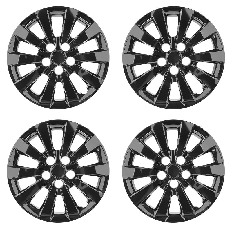 WEISIGAO Wheel Hubcaps Compatible with Nissan Leaf 20112025 Nissan SENTRA 2013201916 inch Factory Steel Wheel CoversSet of 4 PacksGlossy Black