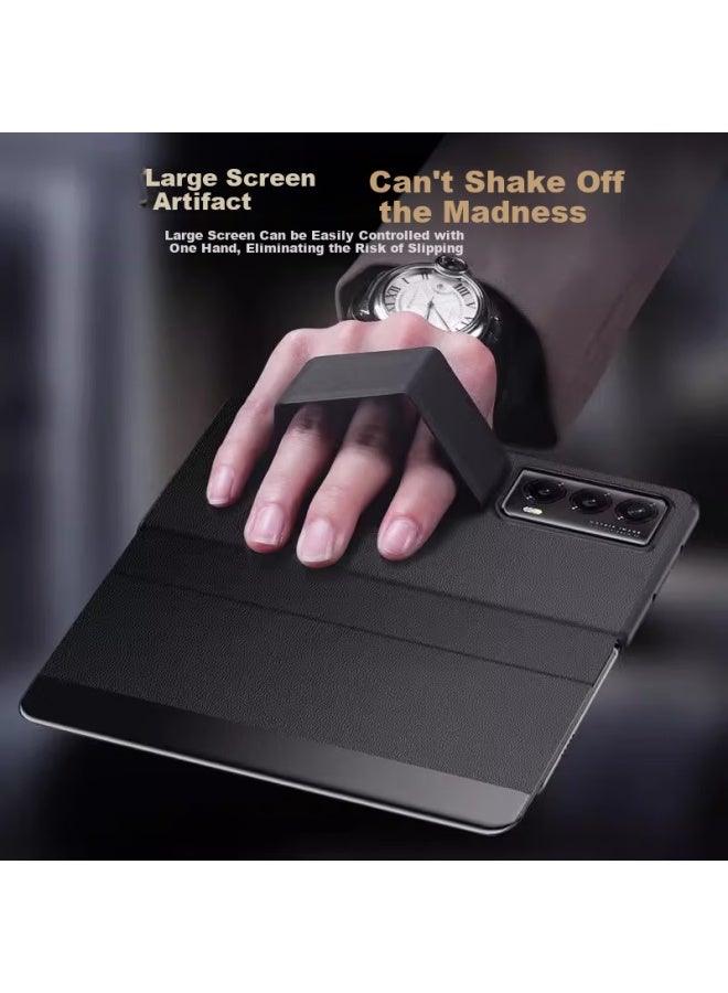 To Lonnie Zilannei Wristband Style Case For Honor Magic Vs2, Vs2 Ultimate Edition Foldable Screen Protective Cover Genuine Leather Full Body Protection Anti-drop Magnetic Flip Cover Window View Men And Women Bu - Image 1