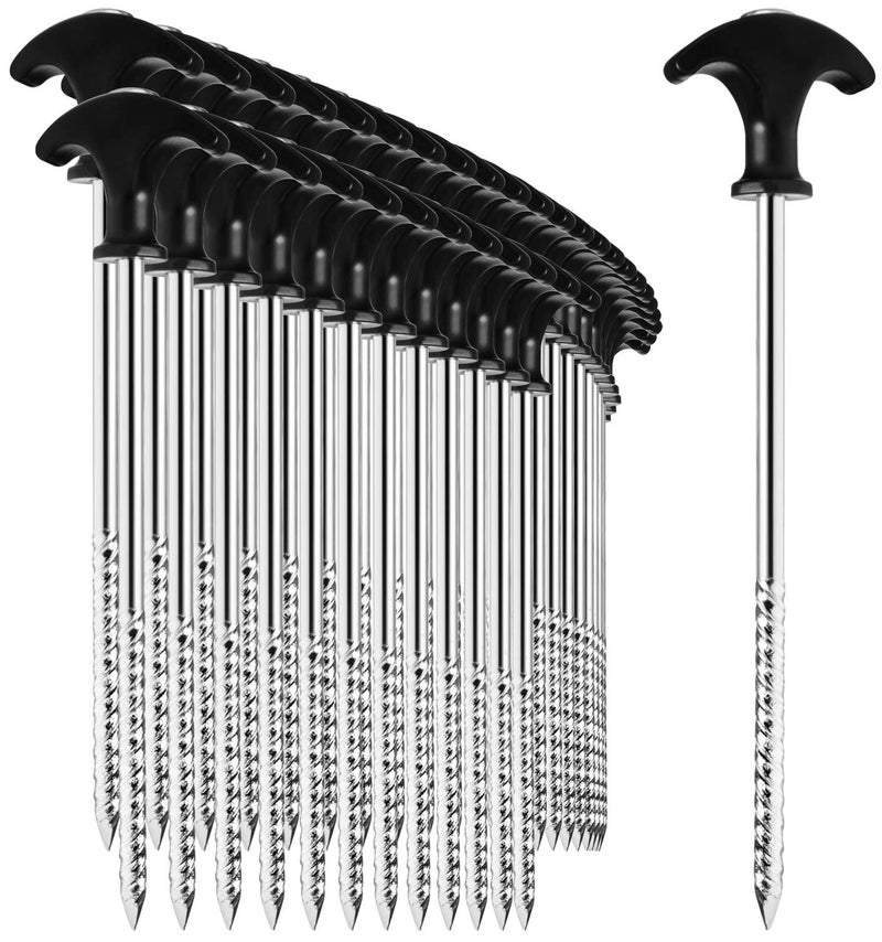com-four® 36 x Steel Tent Pegs - Robust Pegs with Thread for Camping and Outdoor - Ideal for Normal and Hard Ground - Image 1