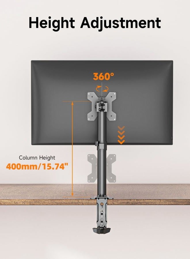 Bracwiser Single Fully Adjustable Monitor Arm Stand Mount for Monitor Computer Screen 13 15 17 19 20 22 23 24 26 27 30 32 inch VESA 75 100 MD7401 - Image 5