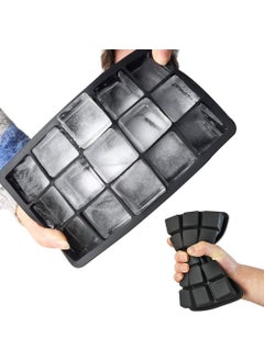 Mishrit Mishrit 15 Cavity Square Ice Cube Tray Silicone Freeze Mold Bar Pudding Jelly Chocolate Maker Mold Box Cold Drinking (Pack of 1).  - Image 3