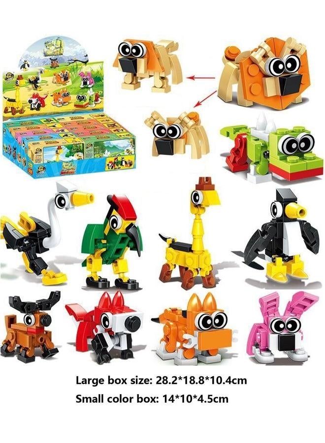 Children's Educational Small Particle Assembly Building Block Collection Set Toy(Animal 10 Boxes)  - Image 2