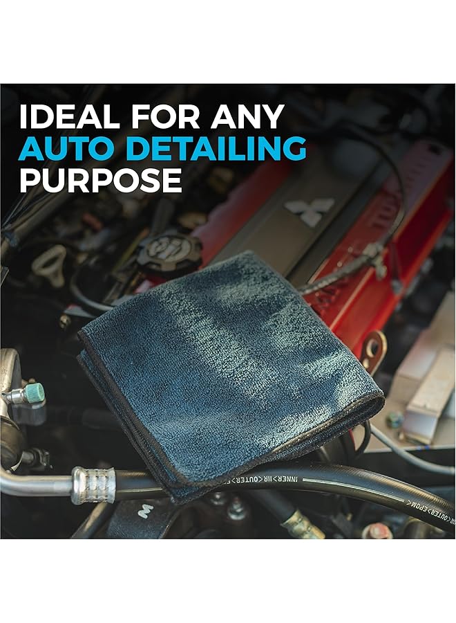 إيروريكس مناشف تنظيف متعددة الأغراض من الألياف الدقيقة عالية الامتصاص بدرجة تجارية خالية من الوبر وخالية من الخطوط للمطابخ والحمامات والمكاتب 300 جرام لكل متر مربع 10 × 10 بوصة، رمادية، عبوة من 20 قطعة - Image 4