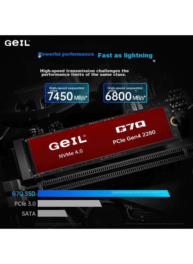 Geil 2tb Ssd, M.2 Interface , Nvme Ssd, High-performance Gaming Version, High-speed 7250mb/s, G7q Series - Image 2