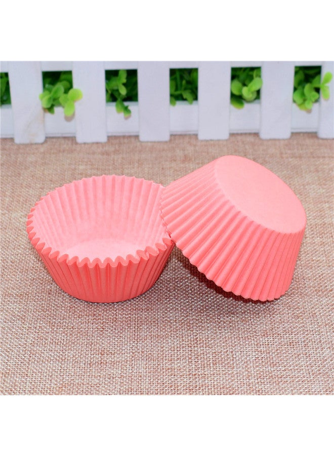 Food Grade Oven Special Snow Mei Niang Cake Paper Holder High Temperature Resistant Oil Resistant Muffin Baking Cake Paper Cups-Color:Cake Paper Cups 11cm: 100 Pieces/box-Specifications:21 Styles-pure Pink Model - Image 1