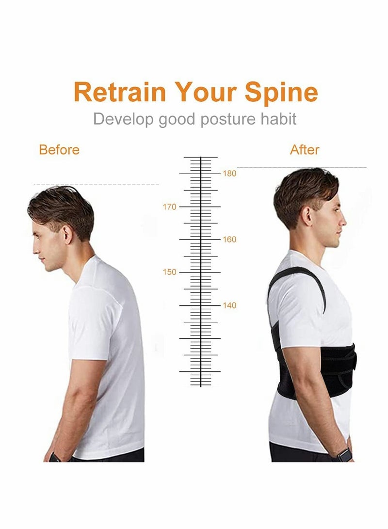 Posture Corrector for Men and Women, Adjustable Back Support Therapy Vest, Comfortable Scoliosis Correction Belt, Pain Relief for Neck, Back, and Shoulders, Humpback Support (L) - Image 2