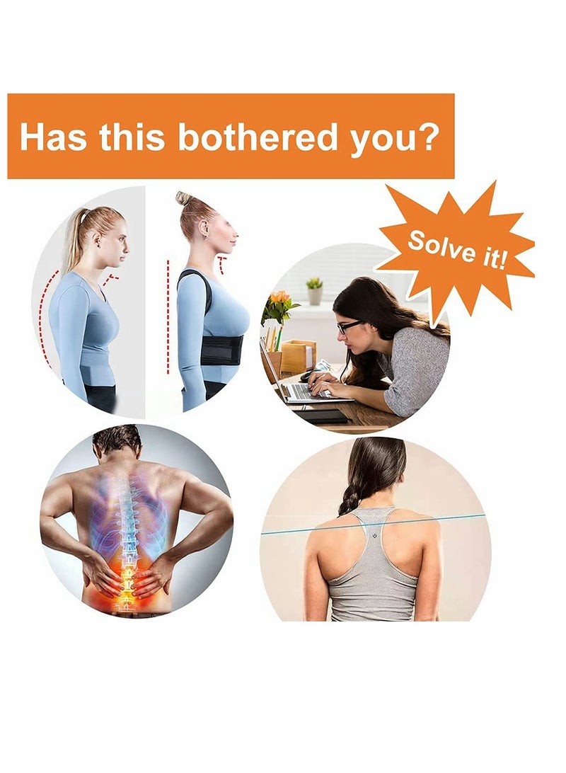 Posture Corrector for Men and Women, Adjustable Back Support Therapy Vest, Comfortable Scoliosis Correction Belt, Pain Relief for Neck, Back, and Shoulders, Humpback Support (L) - Image 1