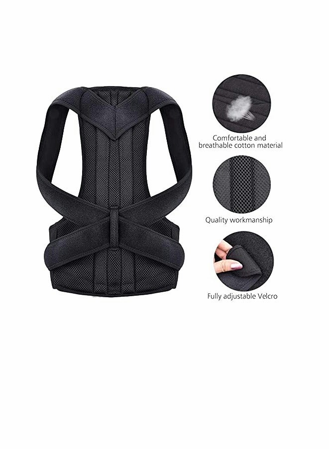 Posture Corrector for Men and Women, Adjustable Back Support Therapy Vest, Comfortable Scoliosis Correction Belt, Pain Relief for Neck, Back, and Shoulders, Humpback Support (L) - Image 3