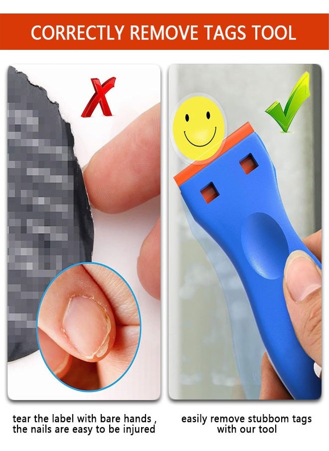 HAWAWA 4 Pcs Plastic Razor Blade Scraper and 100 Pcs Plastic Blades Kit No Scratch Car Window Glass Wood Sticker Removal Floor Stove Kitchen Vinyl Adhesive Decal Tape Cleanings  - Image 5