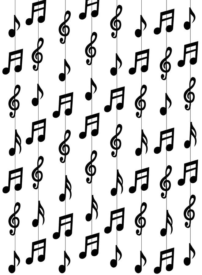 Larrel 8PCS Music Notes Party Decorations, Black Musical Note Hanging Swirl, Music Theme Party Supplies, Musical Notes Garland for Concerts, Music-Theme Parties, Birthdays, Weddings and Baby Showers - Image 1