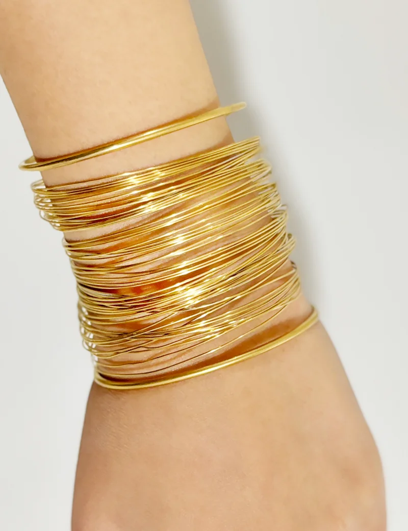 Hzmer Jewellery Golden Harmony Cuff