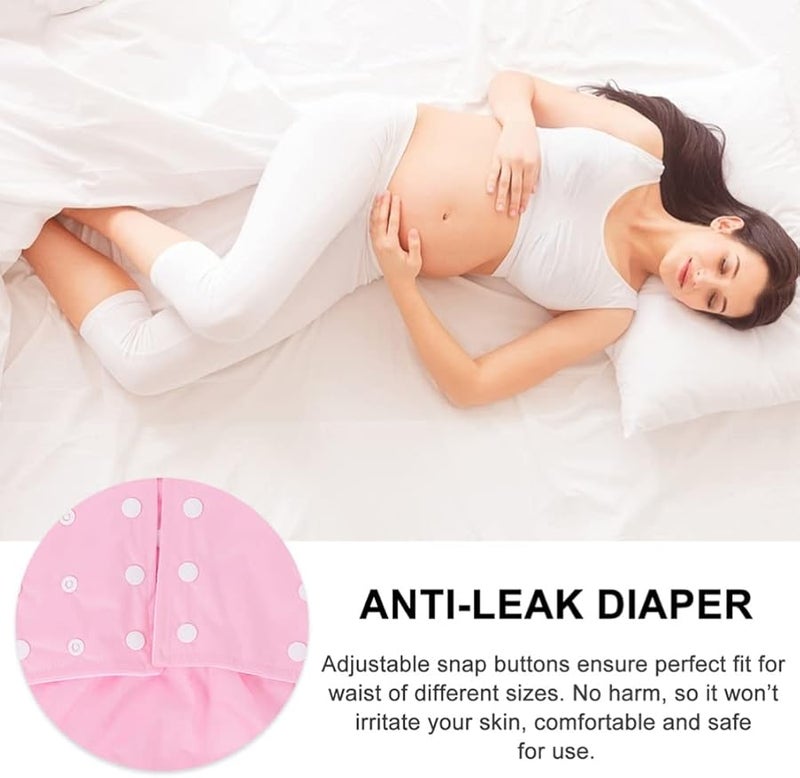 Milisten Washable Reusable Adult Diaper Pants For Women Leak Proof Large Size Pink Blue - Image 4