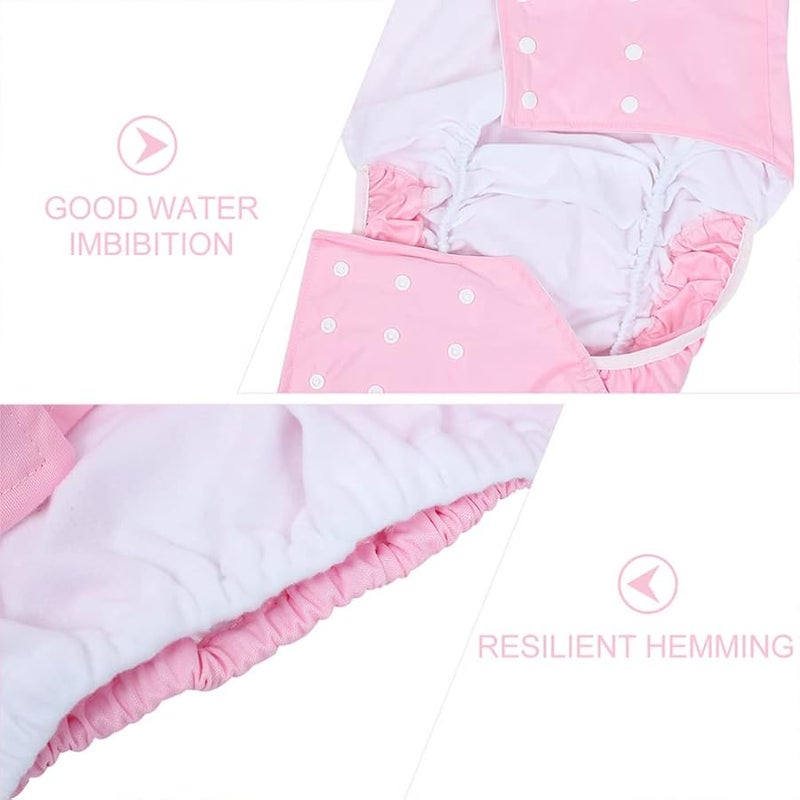 Milisten Washable Reusable Adult Diaper Pants For Women Leak Proof Large Size Pink Blue - Image 5