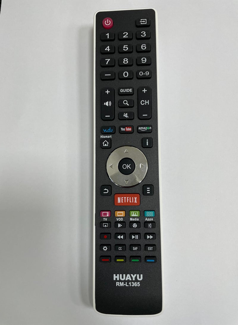Huayu Smart RM-L1365 TV Remote Control Black/White  - Image 1