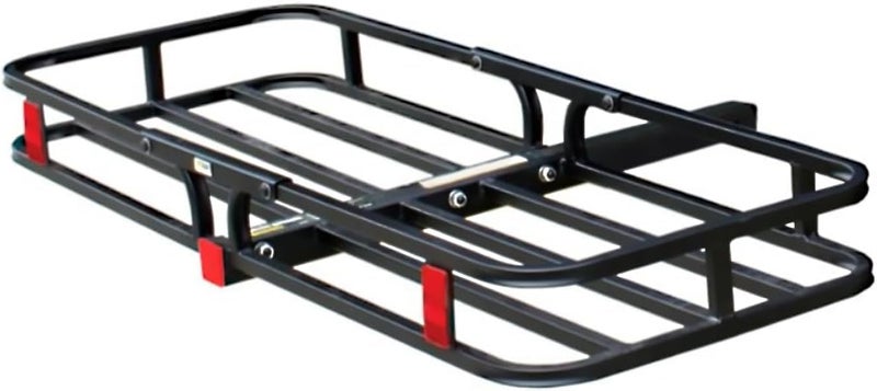 MaxxHaul 50531 53" x 19-1/2" Hitch Cargo Carrier - Trailer Hitch Mount Steel Cargo Carrier With High Side Rails For RV's, Trucks, SUV's, Vans, Cars with 2" Hitch Receiver - 500-lb Load Capacity, Black - Image 5