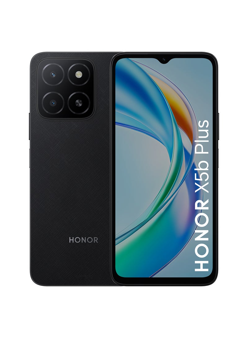 Honor X5b Plus Dual SIM Midnight Black 4GB RAM 128GB 4G With Gifts - Middle East Version - Image 1