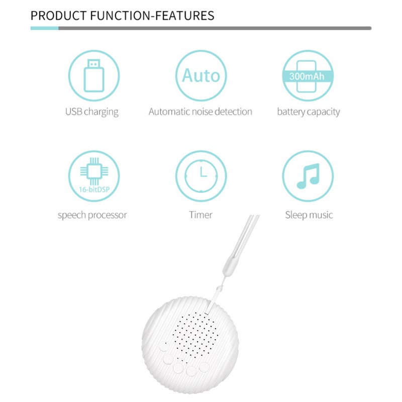 Portable Baby Sleep Machine Home Office Mini Sleep Therapy Relaxing White Noise Machine - Image 2