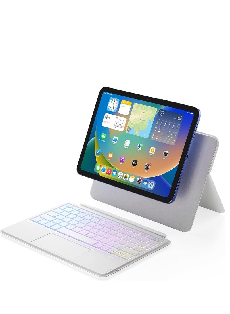 General Backlight Wireless Bluetooth Keyboard Case For iPad 10th Generation Case 10.9 Inch 2022 Magnetic Separation Body with Trackpad Keyboard for iPad 10th Gen 10.9'  - Image 1