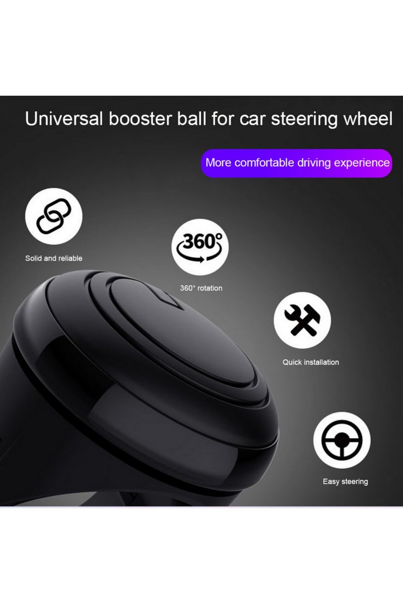 "مقوّد مساعد للسيارة بمقبض دوّار 360 درجة مع محمل معدني، مقبض كروي الشكل لتحكم يدوي سهل، لتعزيز الراحة والأمان أثناء القيادة" - Image 2