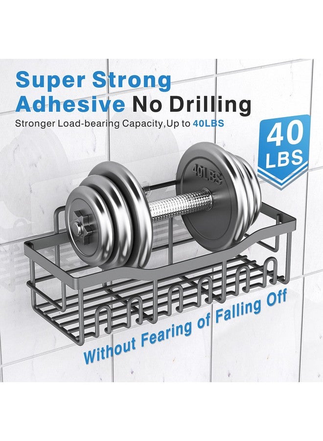 EUDELE EUDELE 5-Pack Rustproof Stainless Steel Shower Caddy - No Drill Adhesive Bathroom Organizer with Large Capacity, Spacious Shower Shelves for Inside Shower, Kitchen & Home Decor Storage  - Image 4